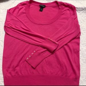 Lane Bryant Pink cotton pullover sweater 18/20